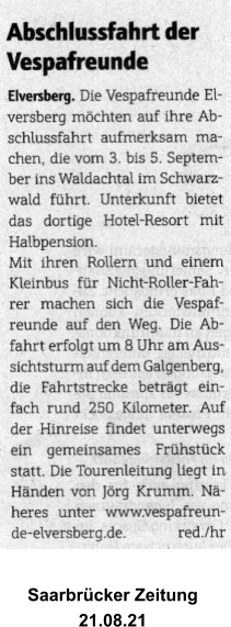 Saarbrcker Zeitung  21.08.21
