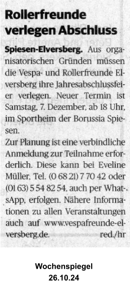 Wochenspiegel 26.10.24
