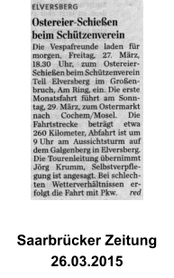 Saarbrcker Zeitung 26.03.2015