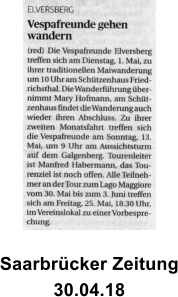 Saarbrcker Zeitung 30.04.18