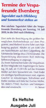 Es Heftche Ausgabe Juli